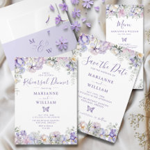 Whimsical Dusty Purple & White Florals Collection