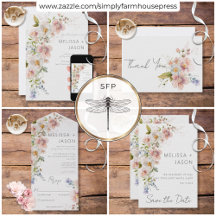 Pastel Floral Modern Wedding Suite