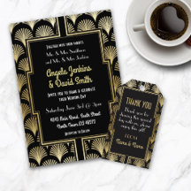 Art Deco Collection Black & Gold Fan