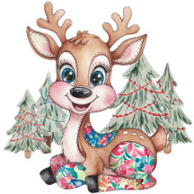 Little Reindeer Sewn Patchwork Baby Shower