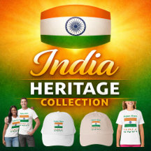 Personalized India Flag Heritage Design  