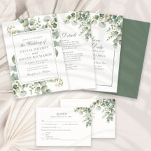 Modern Greenery Eucalyptus Wedding Collection