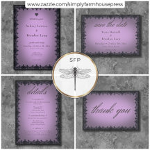 Victorian Gothic Iron Border Purple Wedding