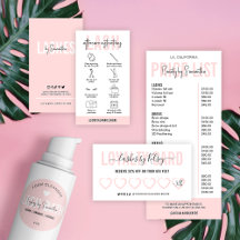 Feminine Lash Salon Stationery Modern Design
