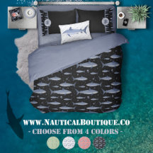 Shark Time   Watercolor Monogram + Jellyfish Decor