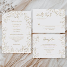 Classic Gold Greenery Wedding Collection