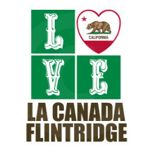 Love La Canada California State Flag Heart