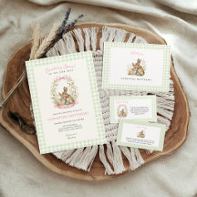 Somebunny Vintage Bunny Green Gingham