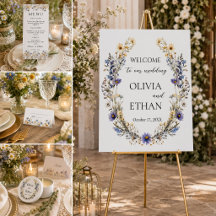 Garden Watercolor Wildflower Wedding