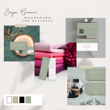 Modern Sage Green Retail Business Supplies