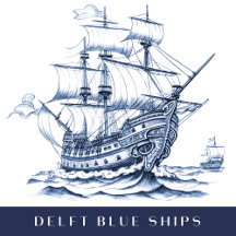 Delft Blue Frigatte Sail Ships