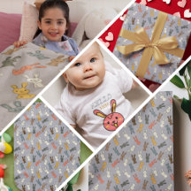 Dark Theme Rabbits Baby Shower/Birthday Supplies