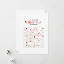 25 Days of Christmas Bucket List Design