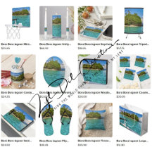 Gifts with Bora Bora lagoon design
