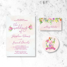 Pink Spring Floral Watercolor