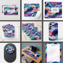 Rainbow glitter agate business collection