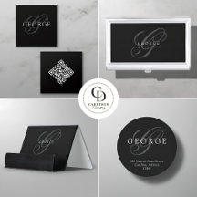 Classic Black Gray Monogram - Business Edition