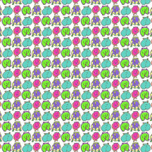 Colorful Hamster Butts Pattern