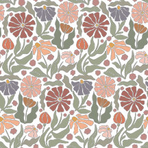Cute Vintage Retro Flower Pattern