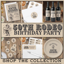 Vintage Rodeo Cowboy 50th Birthday Party Supplies