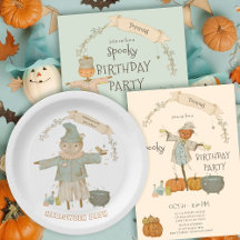 Cute Vintage scarecrow halloween bash