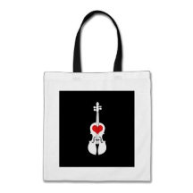 Violin Tote Bags