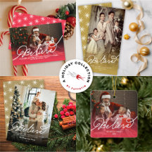 BELIEVE STAR CALLIGRAPHY RELIGIOUS CHRISTMAS CARDS