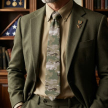 Military Camouflage Pattern Neckties