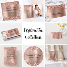Glittery Rose Gold Foil Wedding