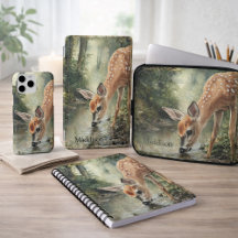 Watercolor Woodland Deer Nature Tech Accessories