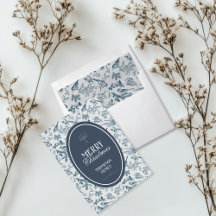 Vintage Blue Bird & Pines Christmas Collection