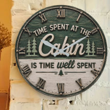 Cabin & Mountain Wall Clocks Collection