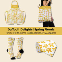 Daffodil Spring Floral Home Decor, Gifts & Apparel