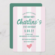 Colorful Retro Birthday Party Invitation