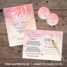 Pink Watercolor Galaxy Party Suite