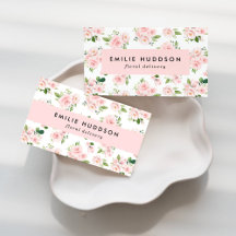 Blush Pink Flowers Business Cards Collection