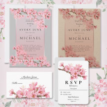 Cherry Blossom Pink, Blush Floral Wedding 