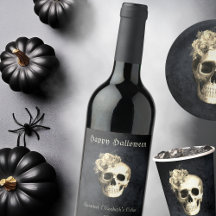 Gothic Skull White Roses Halloween Party