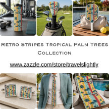 Retro Stripes Tropical Palm Trees Collection