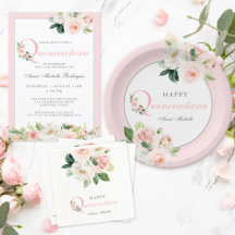 Blush Pink Floral Quinceañera Celebration