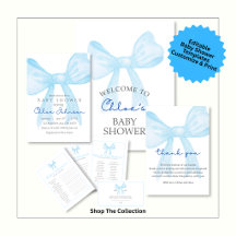 Blue Baby Shower Editable Templates