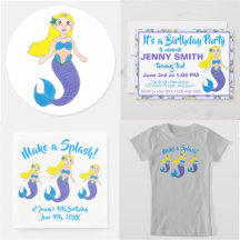 Mermaid Birthday Pool Party Collection