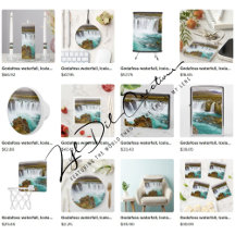 Gifts with Godafoss waterfall, Iceland design