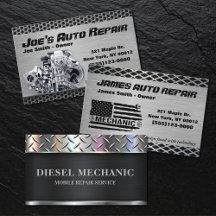 Auto Mechanic Repair Business Cards
