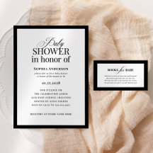 Classic Luxe | Elegant Black and White Baby Shower