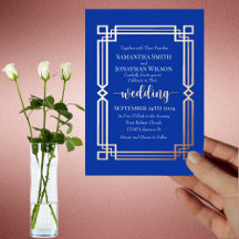 Modern Rose Gold Border on Navy Blue Collection