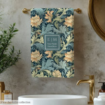William Morris Art Nouveau Pimpernel Bath Towels
