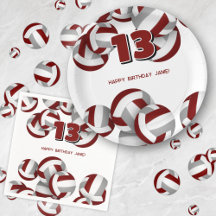 Volleyball birthday celebration Maroon