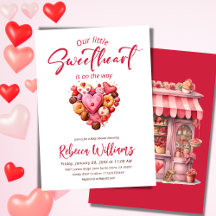 Little Sweetheart Pink Red Sweet Heart Baby Shower