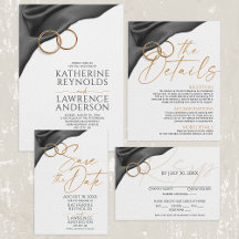 Black Velvet Wedding Stationery